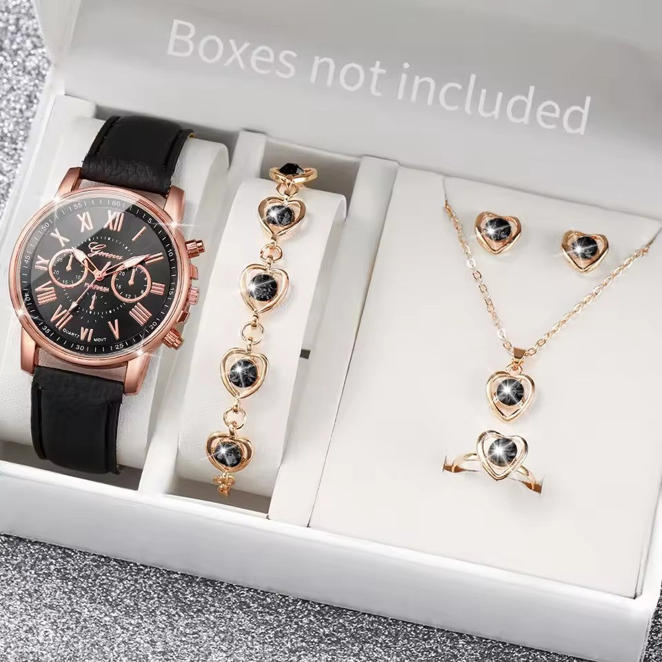 ⌚💎 “Stijl in één Set – Horloge & Sieraden