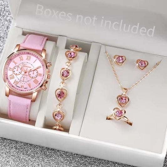 ⌚💎 “Stijl in één Set – Horloge & Sieraden