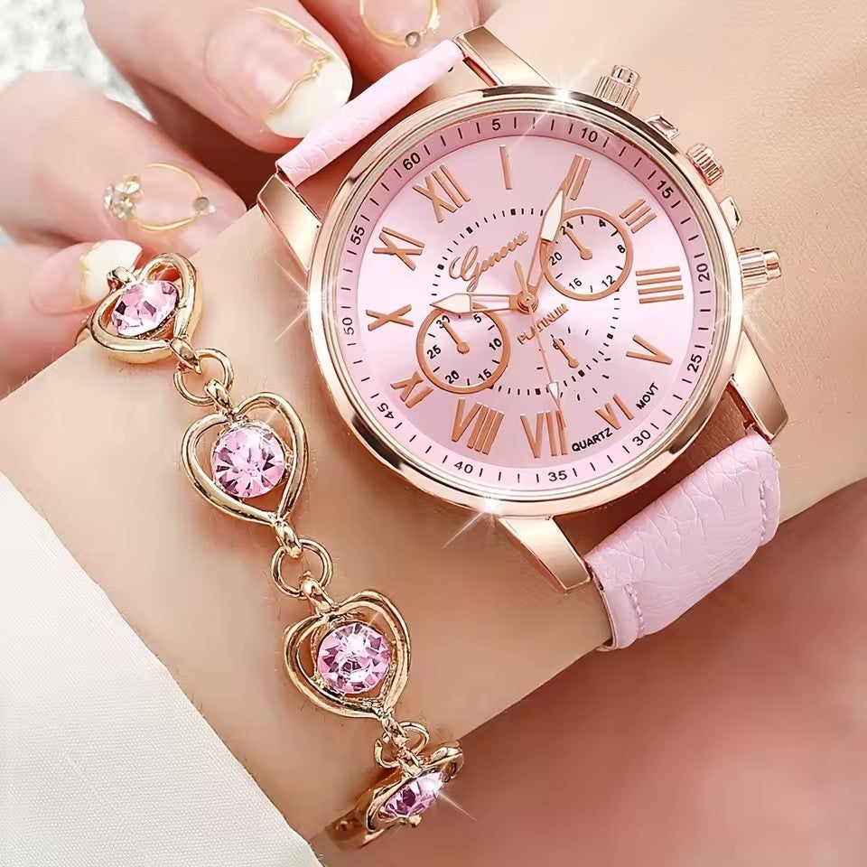 ⌚💎 “Stijl in één Set – Horloge & Sieraden
