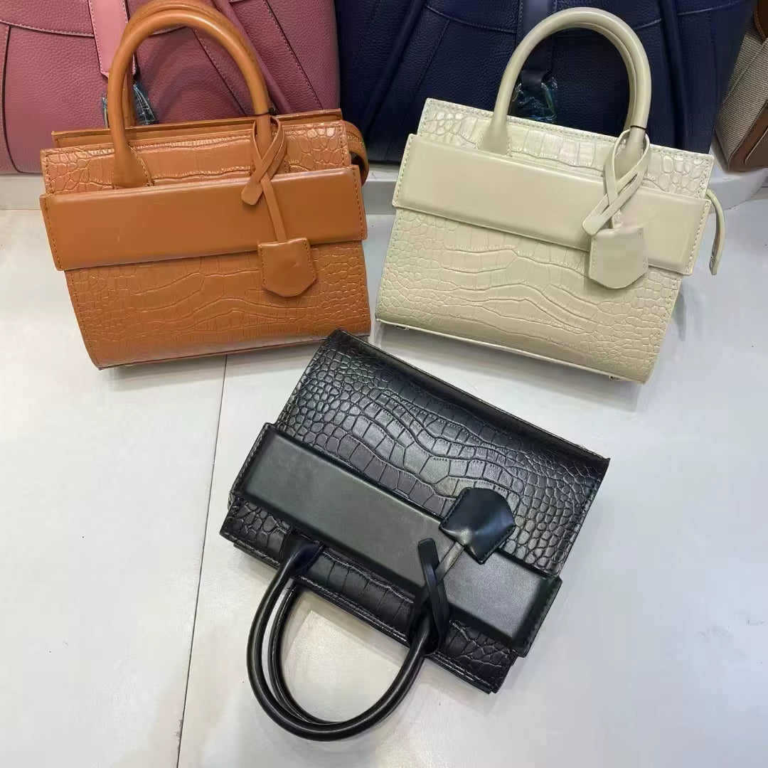 Cross-Border Women'S Bag 2025 Handbag Stone Pattern Large Bag Small Single Shoulder Crossbody Bag