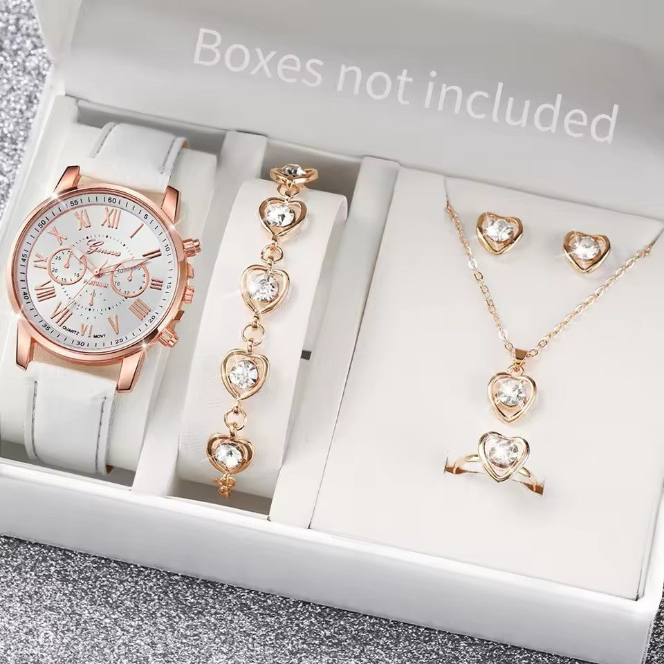 ⌚💎 “Stijl in één Set – Horloge & Sieraden
