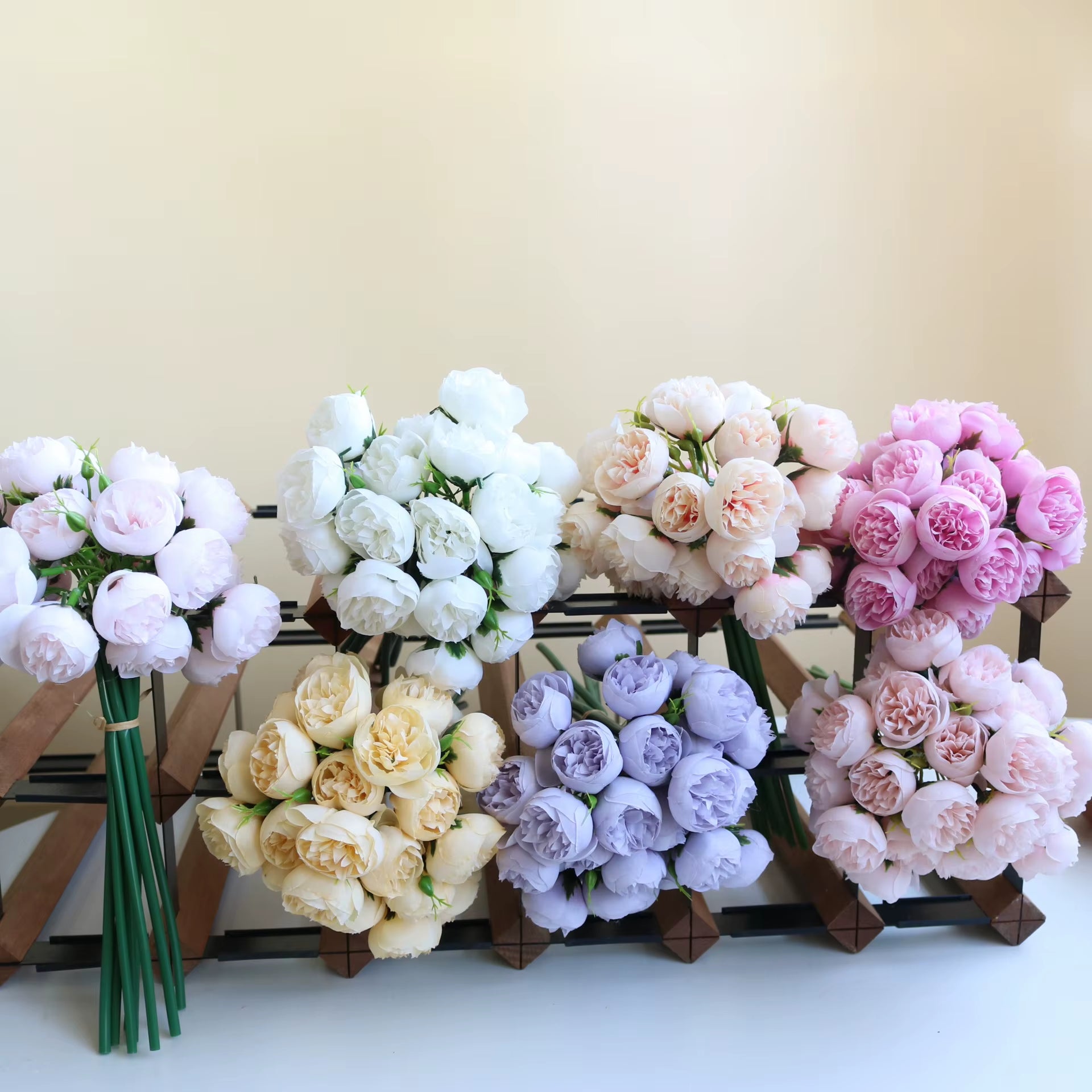 27 Heads Artificial Rose Peony Flowers Bridal Bouquet for Home Party Table DIY Decor Fake Flowers Wedding Decoration Flowers